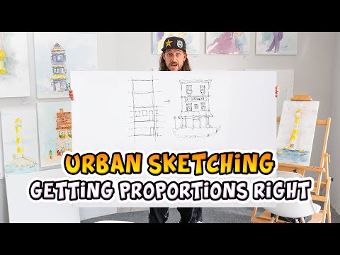 Learn Minimalist Urban Sketching - How to Get Your Proportions Correct | Sketchy Brett