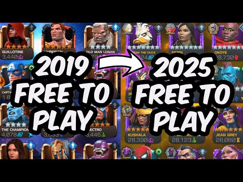 THIS IS ACTUALLY WILD - 1 Month Free To Play Account Tour 2019 vs 2025 - Marvel Contest of Champions
