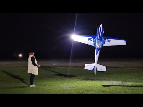 I’m flying Extra SX 103” a lot of fun with Halloween Night flight contest at Cajun Huckfest 