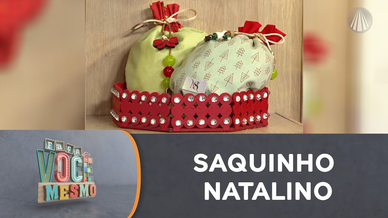 Surpreenda no NATAL! Saquinho de presente natalino em costura criativa