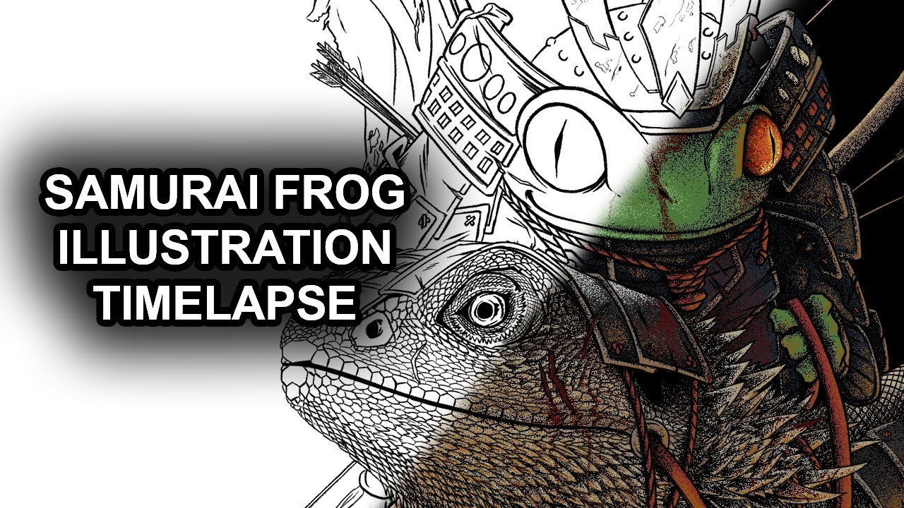 SAMURAI FROG ILLUSTRATION