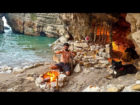 3 DÍAS de supervivencia en solitario (SIN COMIDA, SIN AGUA) Catch and Cook, PULPO. Bushcraft Camping