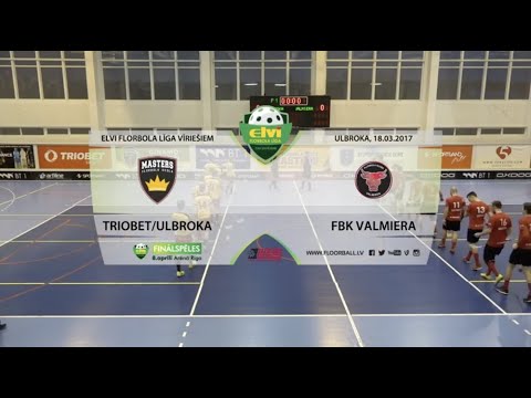 ELVI florbola līga: Triobet/Ulbroka - FBK Valmiera (1/2F 1.spēle) (18.03.2017)