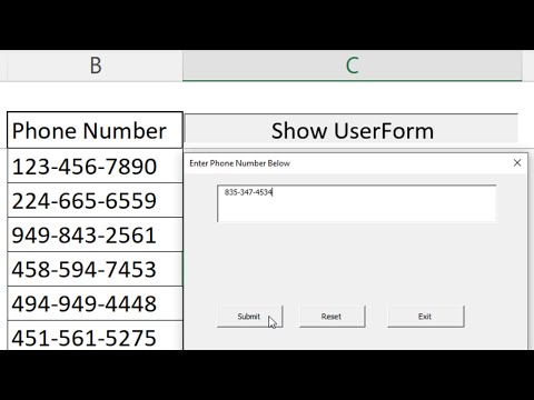 How to Format Textbox Phone Number in Excel | VBA