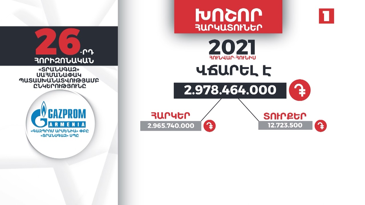 Հայաստանի խոշոր հարկատուները | 26-րդ հորիզոնական