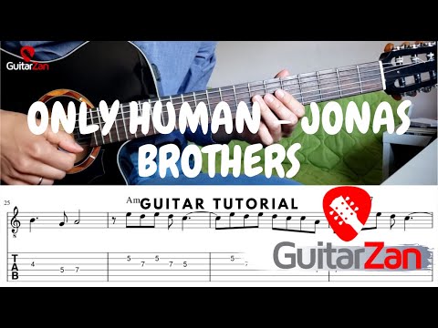 Only Human - Jonas Brothers, easy guitar tutorial, guitar lesson, how to play