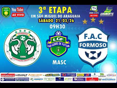 LIGA GOIÁS 2026 -   TROMBENSE A.E  X FORMOSO AC -  MASC
