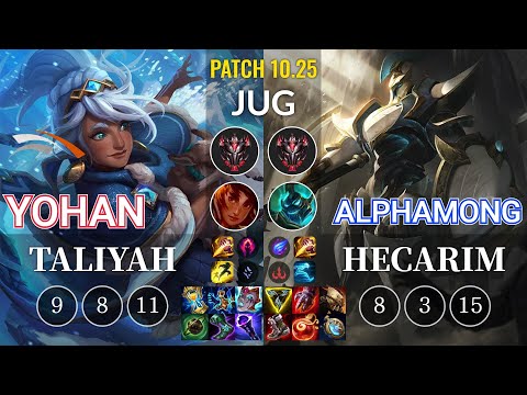 HLE yoHan Taliyah vs Alphamong Hecarim Jungle - KR Patch 10.25