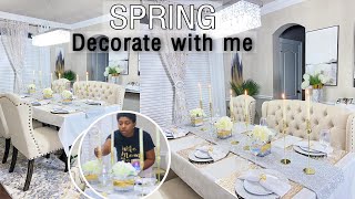 SUPER GLAM SPRING DINNING ROOM 2022 MAKEOVER | SPRING DECORATING IDEAS 2022