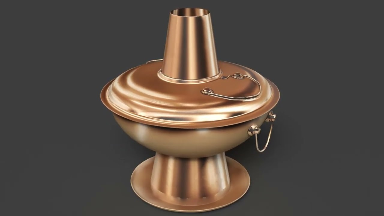 Chinese Copper Hot Pot 3D Model