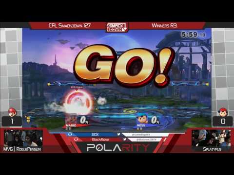 CFL Smackdown 127 WiiU - MVG | RoguePenguin (Mario) vs Splatypus (Ness) - Winners R3