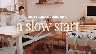 Cozy Small Business Vlog 💌 easing back into a routine & being gentle with myself