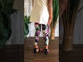 Purple Floral Leggings Vanessa