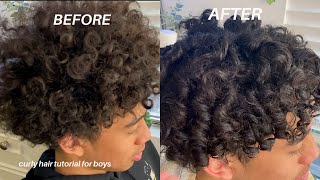 DOING MY BROTHERS HAIR....... (curly hair tutorial for boys)