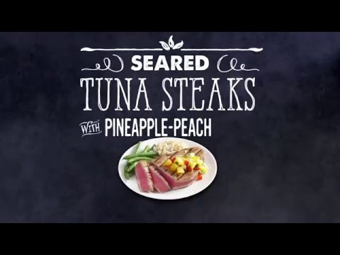 How To Make Seared Tuna Steaks with Pineapple-Peach Salsa