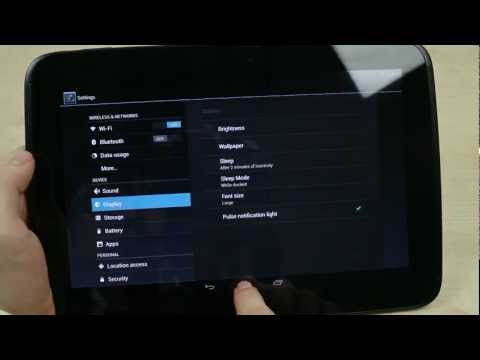 How to change the text size on the Google Nexus 10