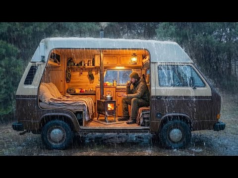 I thought this was the end... SOLO Rainy Camping: Forest Mountain Views, Cozy Shelter & Rain ASMR