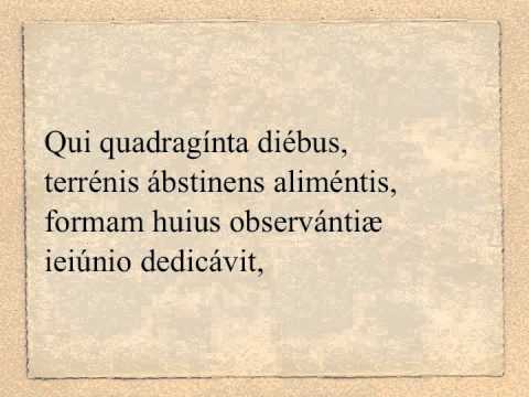 Præfatio de Dominica I in Quadragesima (sollemnis)