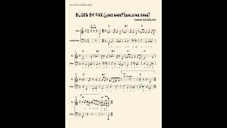 Blues by Five (Red Garland) - Solo piano lead sheet with walking bass 🎹