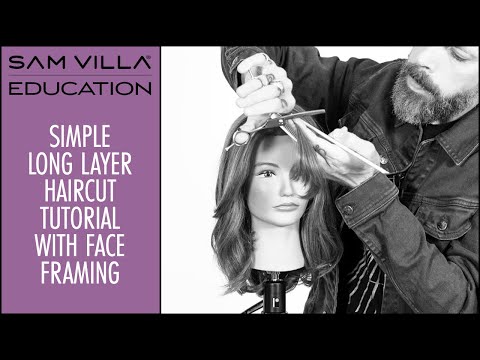 Simple Long Layered Hair Haircut Tutorial with Face...