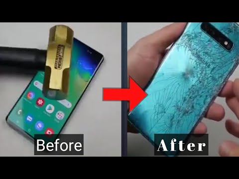 Durability test of samsung latest mobile using knife and hammer ...