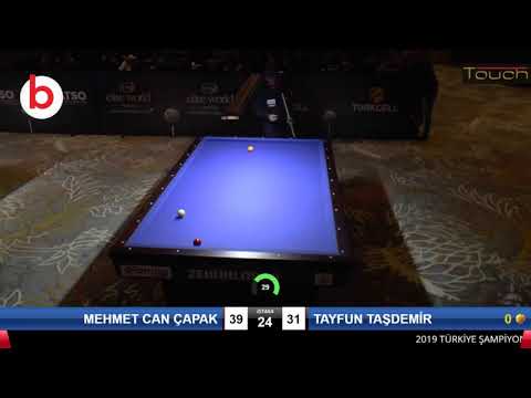 MEHMET CAN ÇAPAK & TAYFUN TAŞDEMİR Bilardo Maçı - 2019 TÜRKİYE ŞAMPİYONASI 2.ETAP-FİNAL 1/4