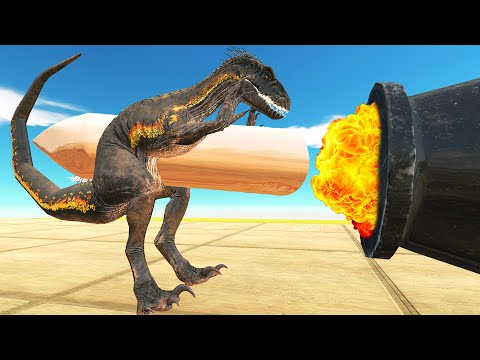 CANNON SPIKE VS DINOSAURUS - Animal Revolt Battle Simulator