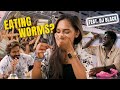 Crazy Food Challenge With DJ Black MediaMasonsTamil Ruvela Themugenrao Eating Worms Bugs