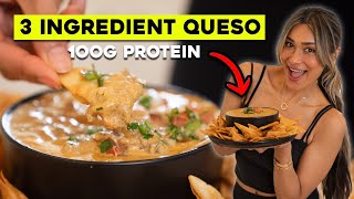 3 INGREDIENT QUESO with a SECRET Ingredient! (Over 100g Protein!)