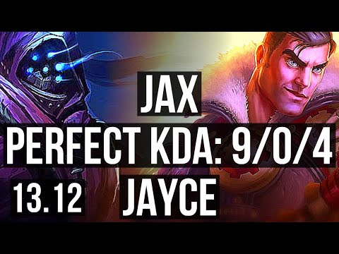 JAX vs JAYCE (TOP) | 9/0/4, Legendary, 500+ games, 1.0M mastery | NA Master | 13.12