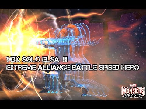 Marvel Future Fight - 143k Elsa Solo- Extreme Alliance Battle Speed