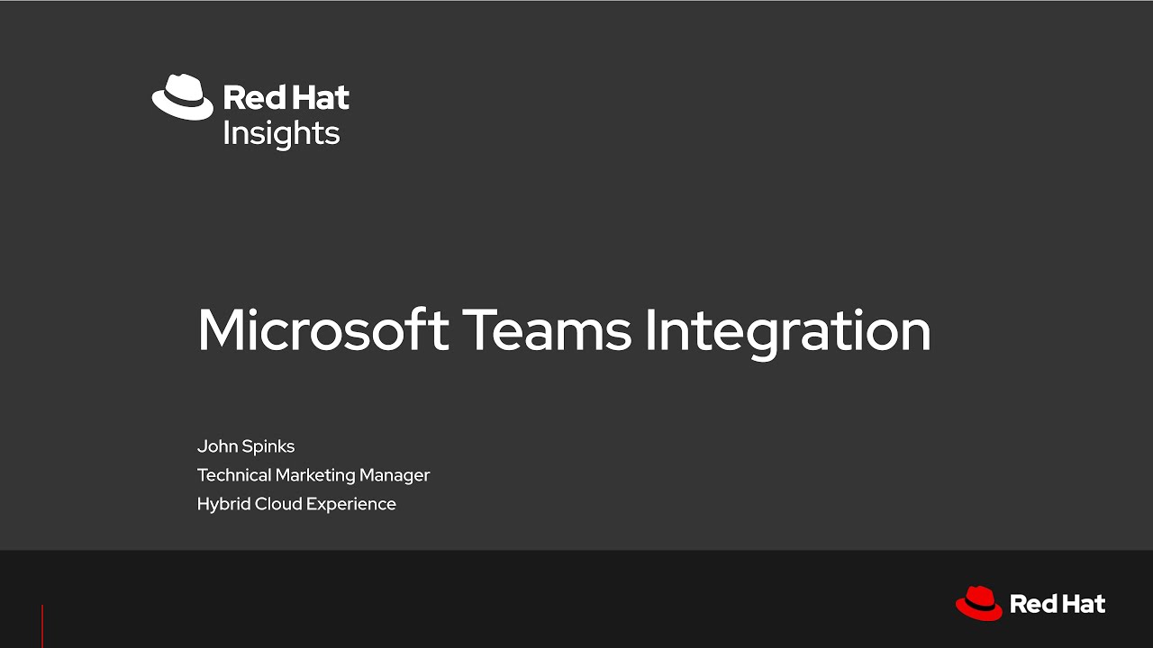 Microsoft Teams Integration with Red Hat Lightspeed