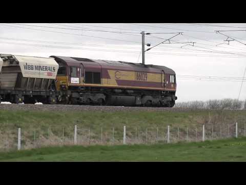 Euro Cargo Rail class 66 on with Sand train