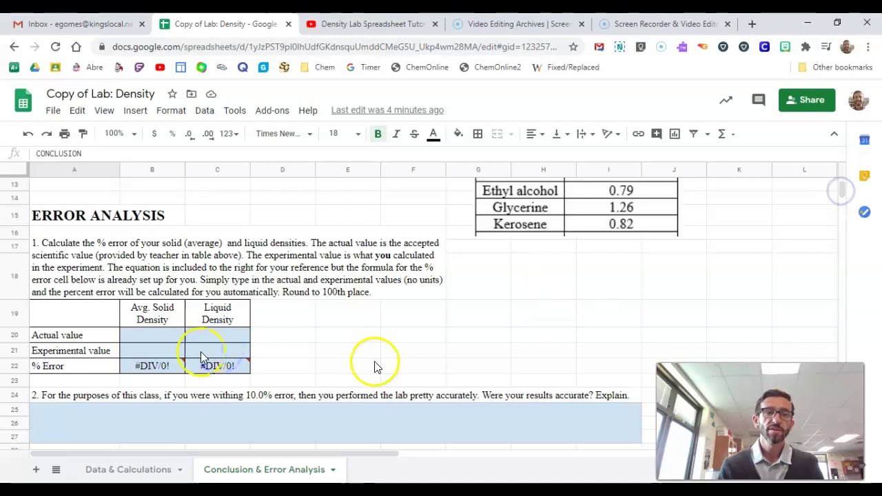 Density Lab Error Analysis Tutorial