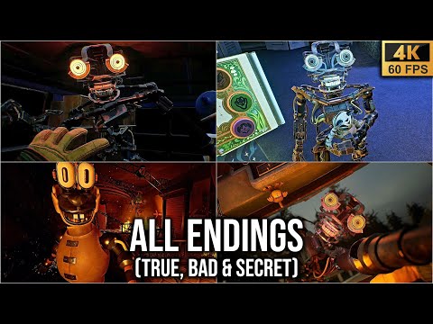 FNAF: Secret of the Mimic - All Endings + How to get them (True, Bad & Secret Ending) (4k60fps)
