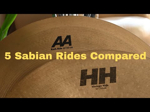 Comparing my 5 Sabian Ride Cymbals