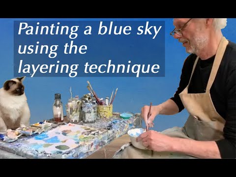 How to paint a blue sky