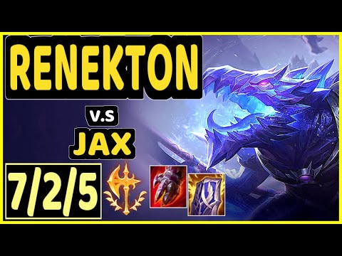 RENEKTON vs JAX - 7/2/5 KDA TOP CHALLENGER GAMEPLAY - KR