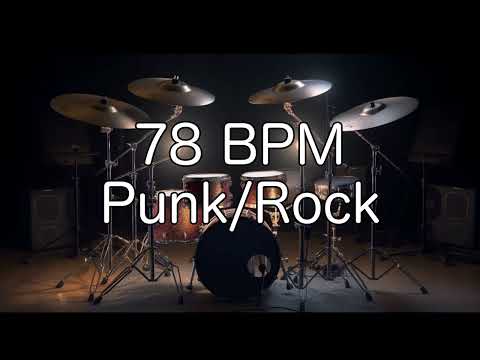 Punk/Rock Groove: 78 BPM Drum Beat for Musicians