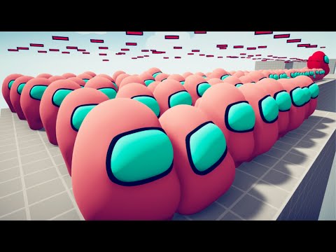 100x AMONG US Survival vs God Units - Totally Accurate Battle Simulator TABS