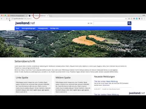 TYPO3 8 LTS Musterprojekt 02  Navigationsvarianten