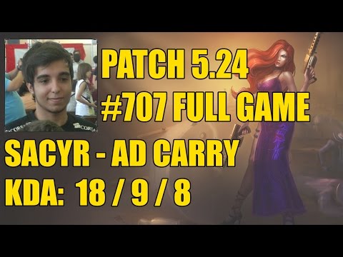 RED Sacyr - ADC: Miss Fortune vs Lucian - BR Challenger #707 Full Game