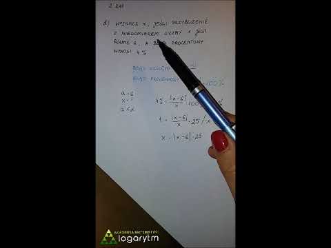 2.211 Wyznacz x, jeśli przybliżenie z niedomiarem