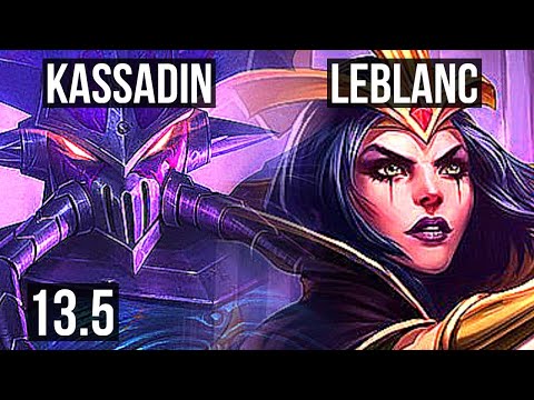 KASSADIN vs LEBLANC (MID) | Rank 2 Kassadin, 14/2/7, Dominating, Rank 26 | TR Challenger | 13.5