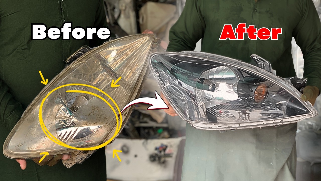 Headlights Restoration! How to Repair, Fix, Restore & Build Automobile headlights in 7$