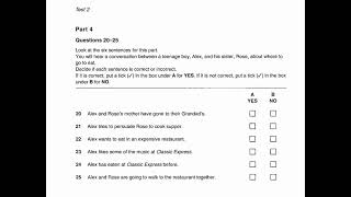 Study English online (B1). Preliminary English Test (PET) Listening Book 5 : Test 2 part 4