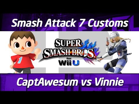 Smash Attack 7 - SSB4 Customs 1v1 - Winners Final - CaptAwesum vs iQHQ Vinnie