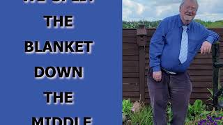 We split the blanket down the middle