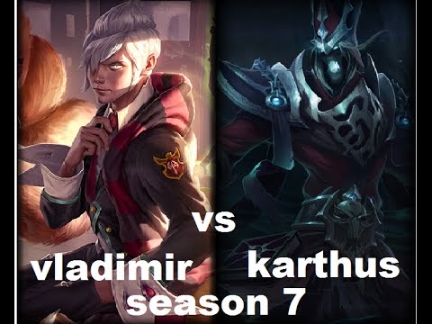 League of legends  [season 7] top vladimir vs karthus ranked game [p.7.8]