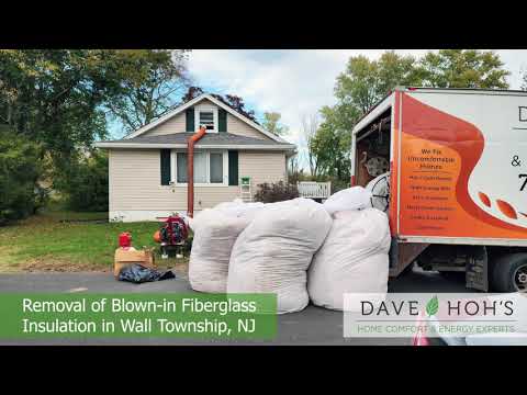 Removal of Blown-in Fiberglass Insulation in Wall Township, NJ
